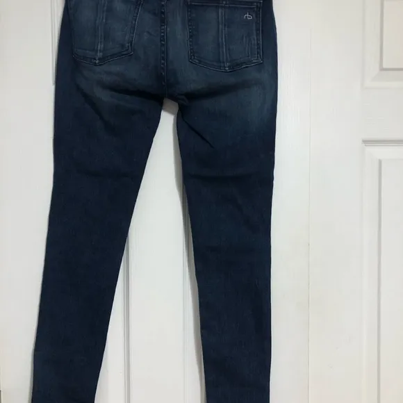 Rag &amp; Bone jeans women’s zipper pocket &amp; ankle skinny high rise jeans. size 28‎