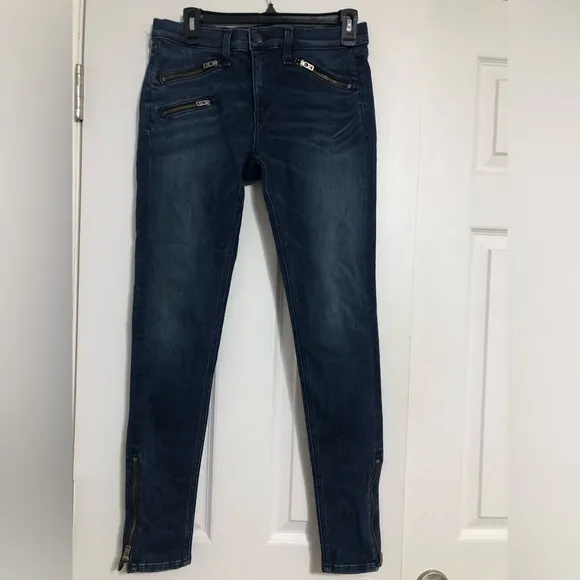 Rag &amp; Bone jeans women’s zipper pocket &amp; ankle skinny high rise jeans. size 28‎