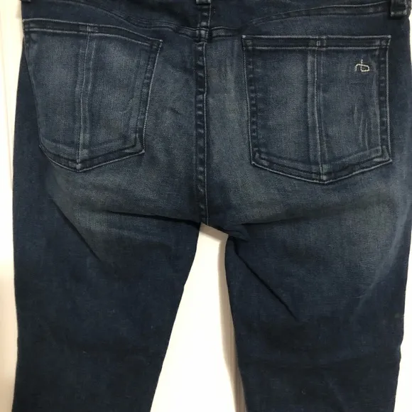Rag &amp; Bone jeans women’s zipper pocket &amp; ankle skinny high rise jeans. size 28‎