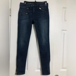Rag &amp; Bone jeans women’s zipper pocket &amp; ankle skinny high rise jeans. size 28‎