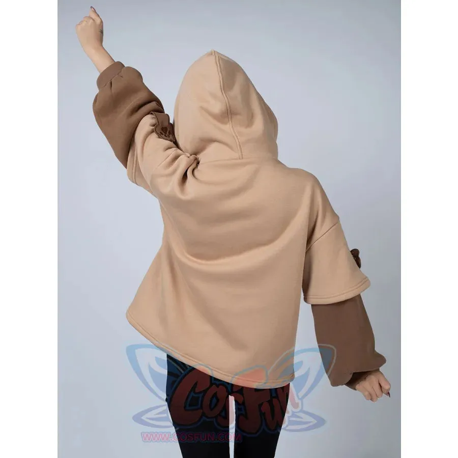 【READY TO SHIP】Winter Bear Detachable Bag Fake Two-Piece Fleece Hoodie C00554