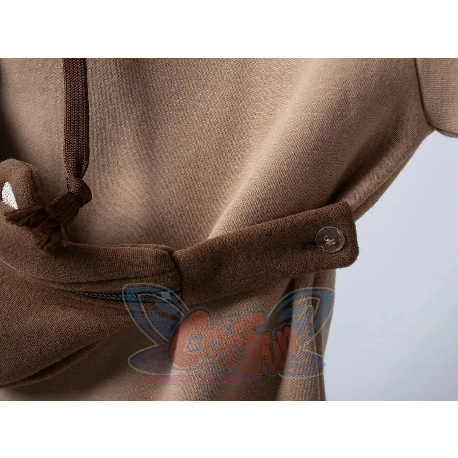 【READY TO SHIP】Winter Bear Detachable Bag Fake Two-Piece Fleece Hoodie C00554