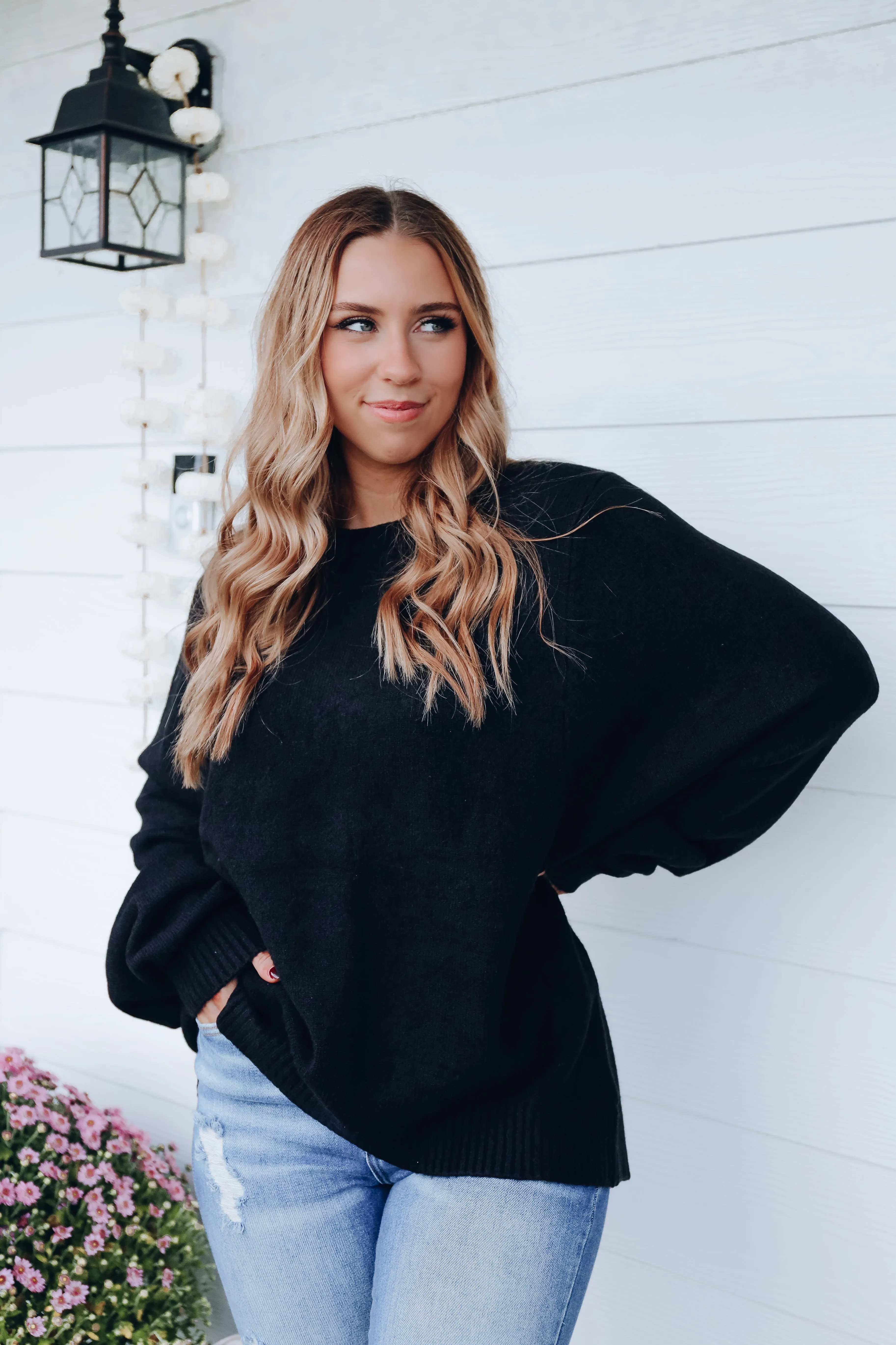 Relaxing Retreat Knit Sweater - Black