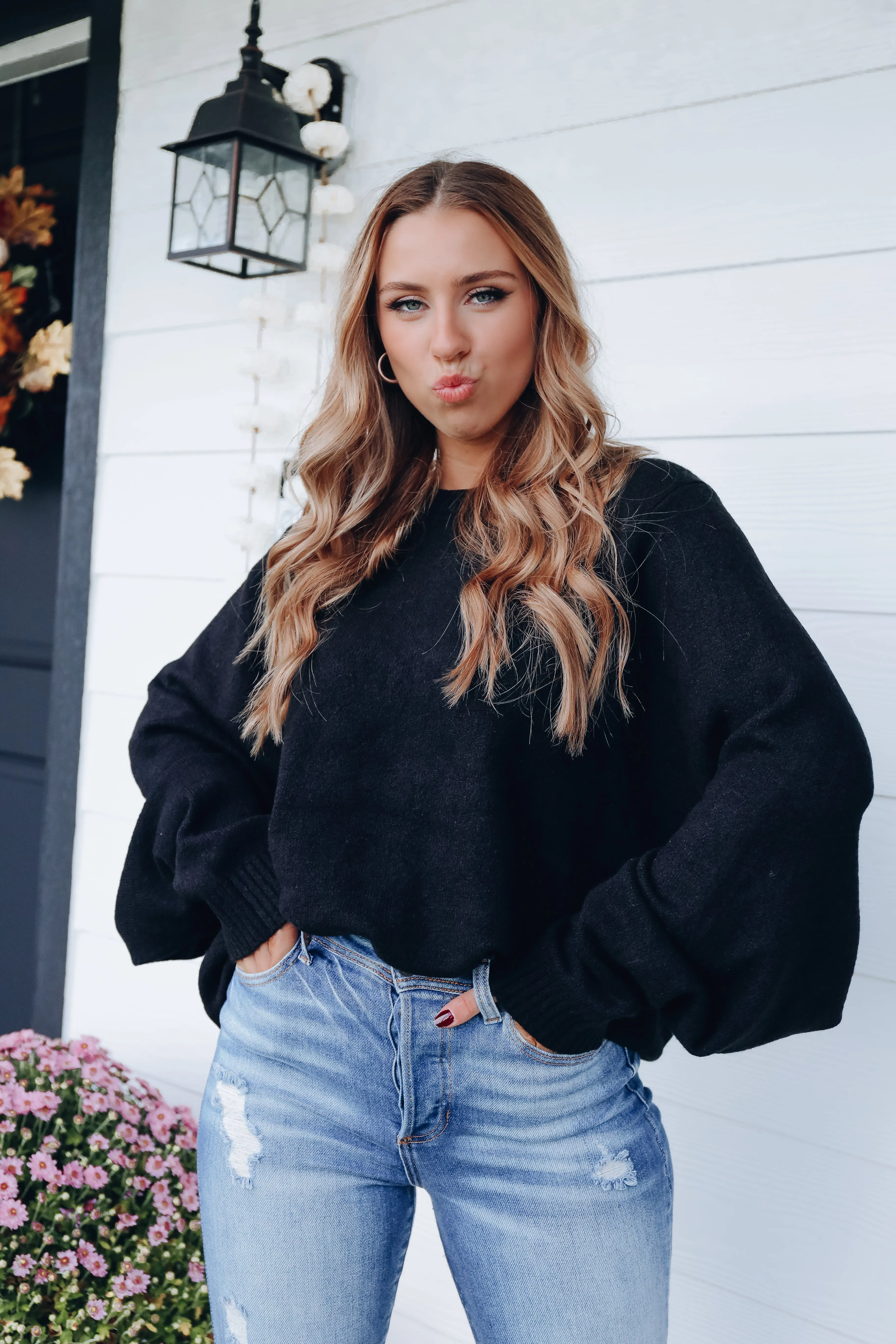Relaxing Retreat Knit Sweater - Black