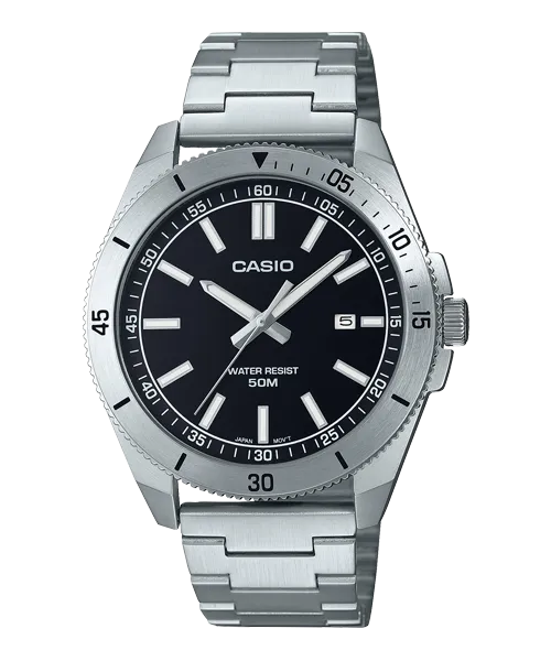Reloj casual correa de Acero inoxidable MTP-B155D-1EV