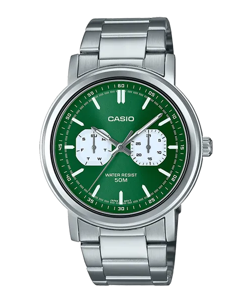 Reloj casual correa de Acero inoxidable MTP-E335D-3EV