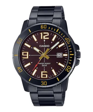 Reloj casual correa de Acero inoxidable MTP-VD01B-5BV