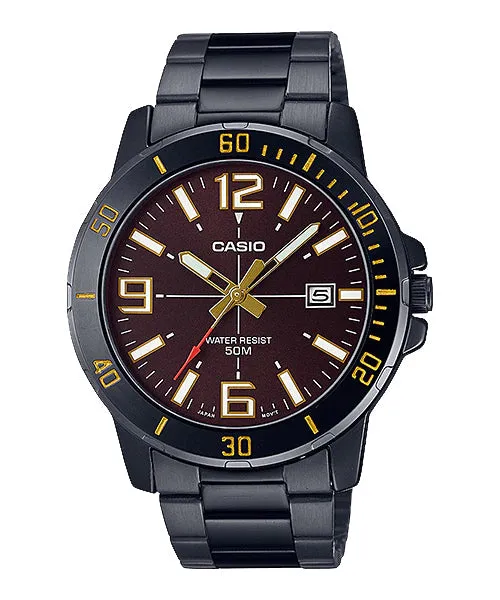 Reloj casual correa de Acero inoxidable MTP-VD01B-5BV