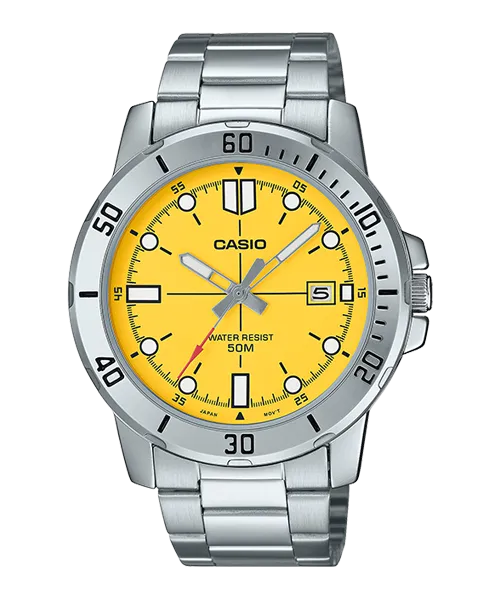 Reloj casual correa de Acero inoxidable MTP-VD01D-9EV