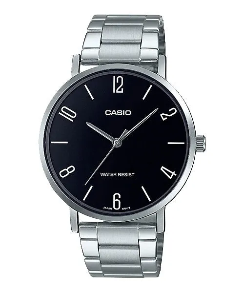 Reloj casual correa de Acero inoxidable MTP-VT01D-1B2