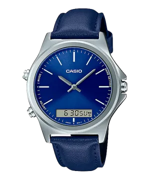 Reloj casual correa de cuero MTP-VC01L-2E