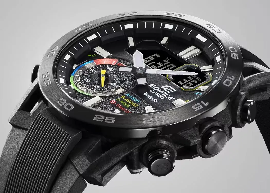 Reloj Edifice casual correa de resina ECB-40MP-1A