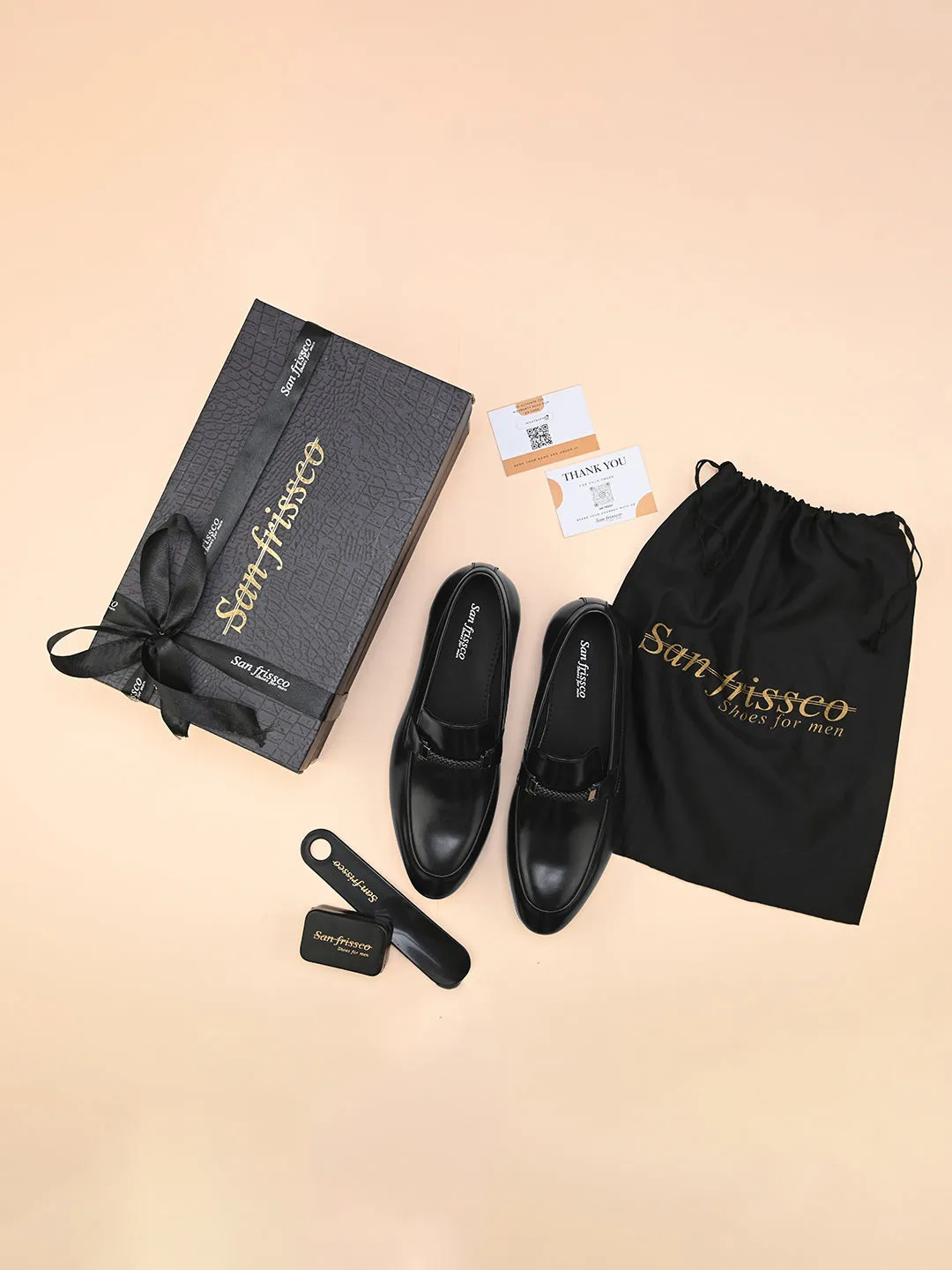 Soho Black Slip-Ons