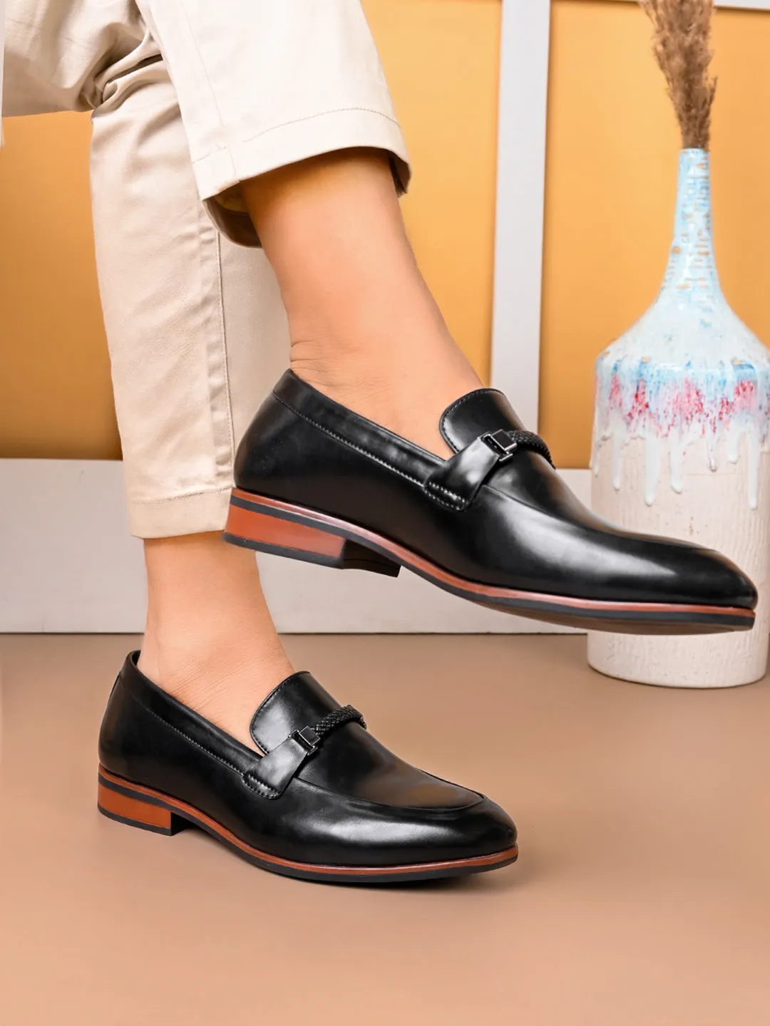 Soho Black Slip-Ons