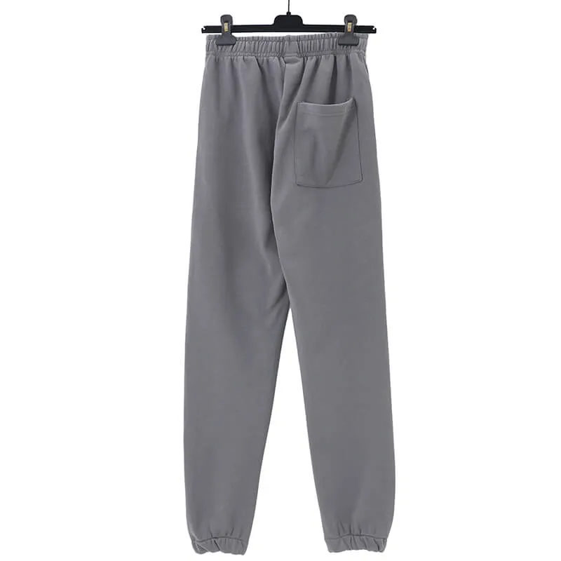 Sp5der Classic Flame Logo Graffiti Pant-Grey #146
