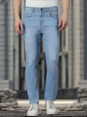 Style Quotient Men Light Blue Regular Fit Mid Rise Stretchable Jeans