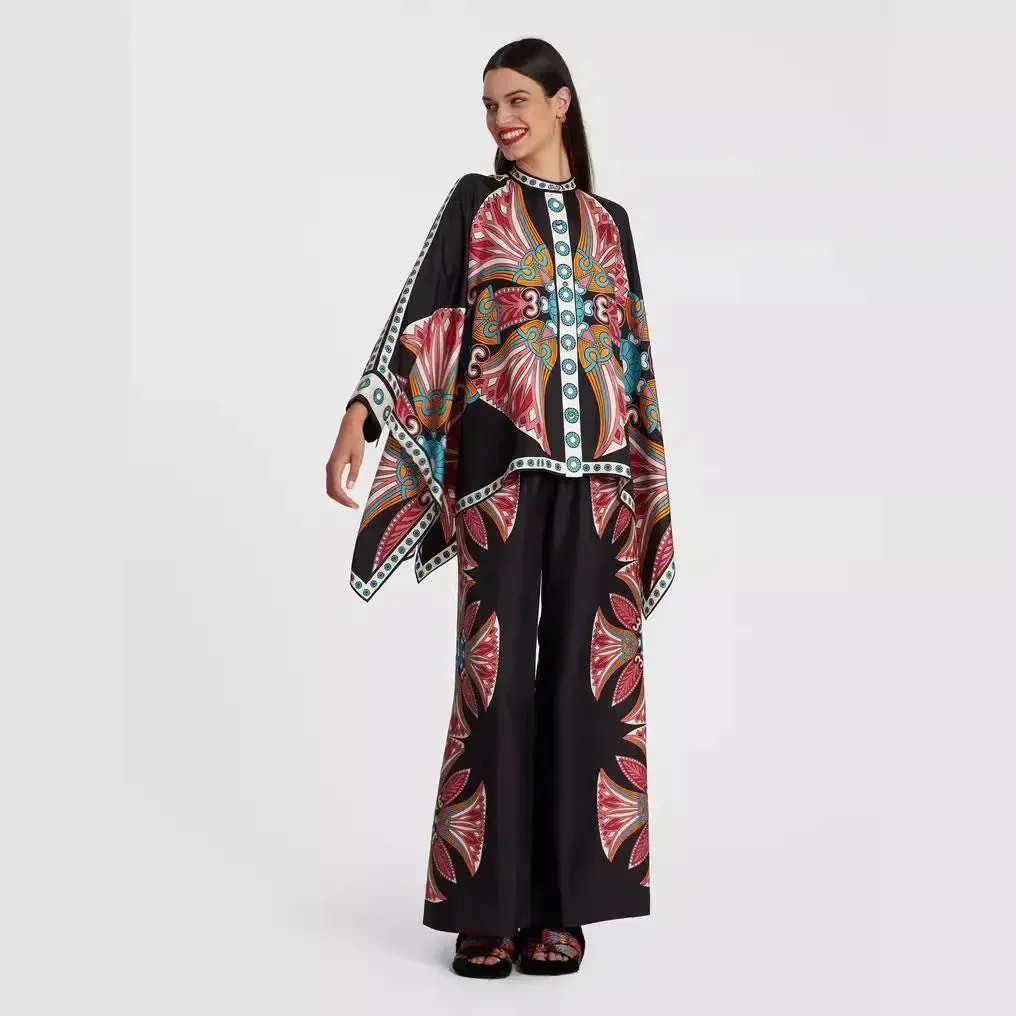 Summer Casual Print Two Piece Set