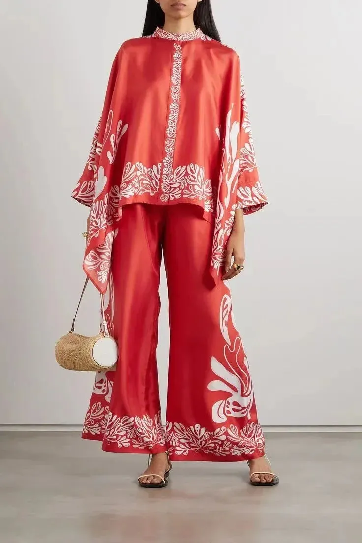 Summer Casual Print Two Piece Set