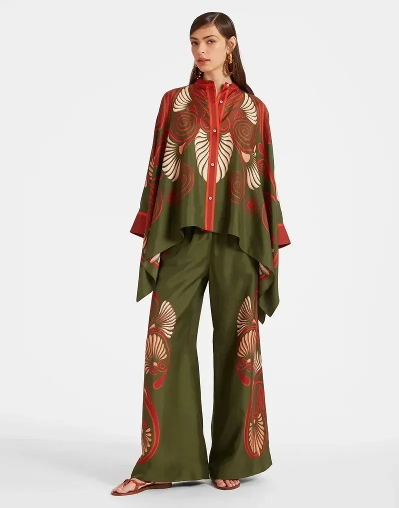 Summer Casual Print Two Piece Set