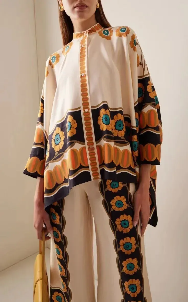 Summer Casual Print Two Piece Set