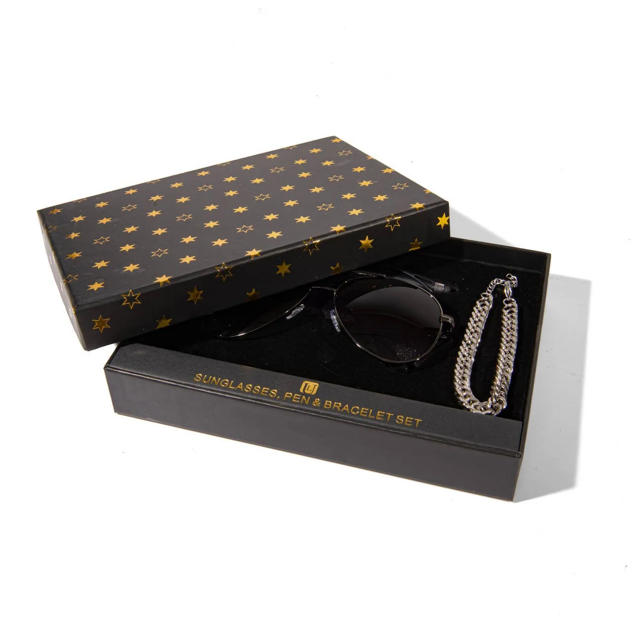 Sunglasses, Pen, Bracelet Set
