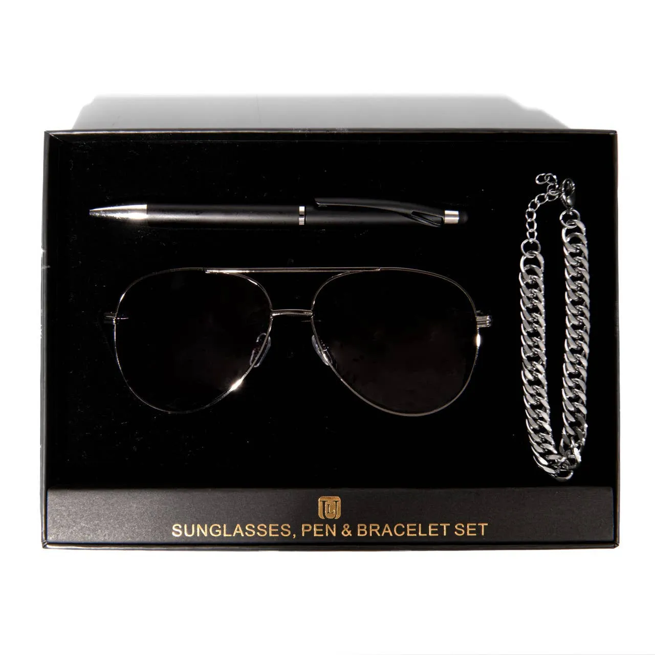 Sunglasses, Pen, Bracelet Set