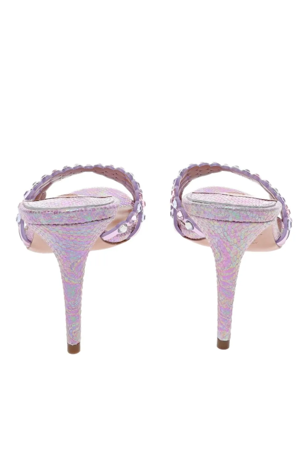 Tequila Pink Crystal Leather Mule
