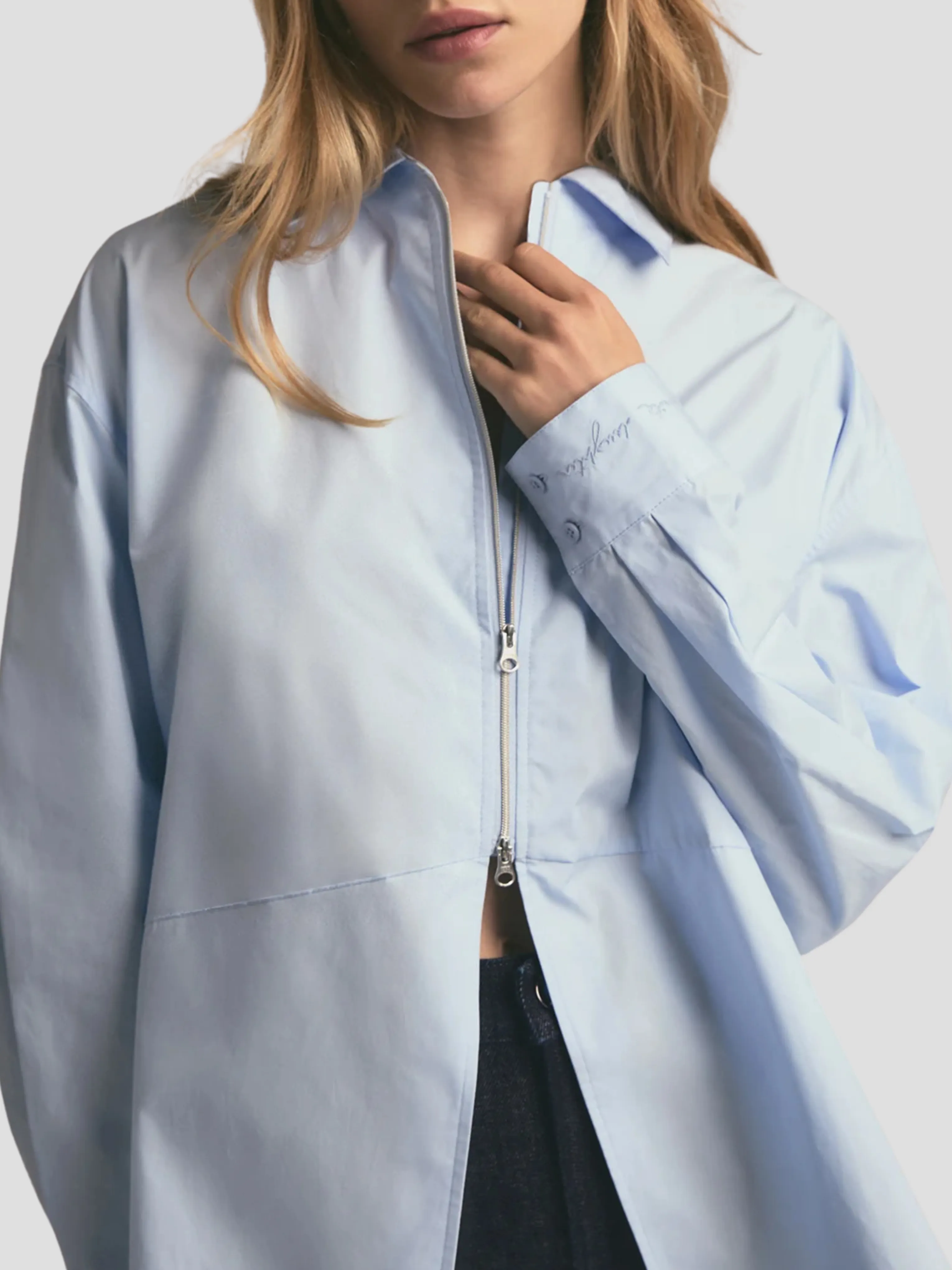 The Zip It Shirt in Blue