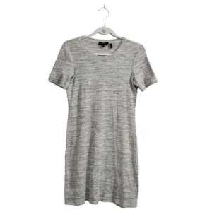 Theory Dress Womens Small T-Shirt Mini Heather Gray Cherry Sterling Rib Knit
