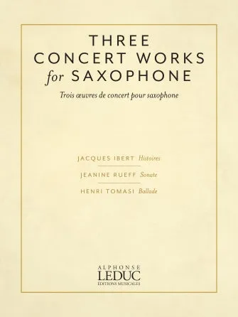 Three Concert Works for Saxophone (for Alto Saxophone and Piano)