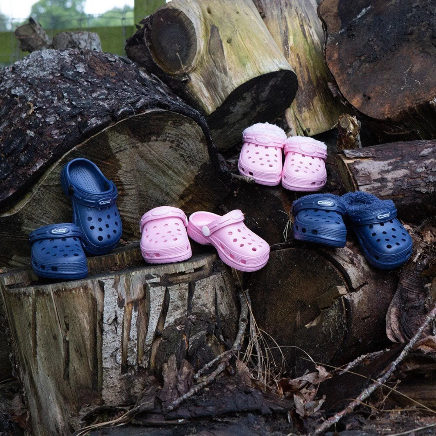 Town & Country Kids Fleecy Clogs Blue Size 7