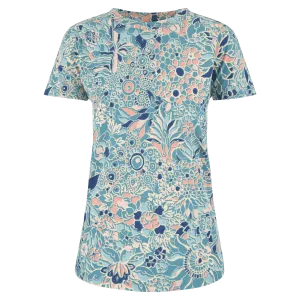 Varuna Short Sleeve Crew - Arctic Blue Phula Print