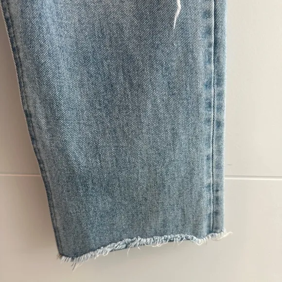 Vervet blue distressed Jean denim flare ankle high rise trendy chic fall 27