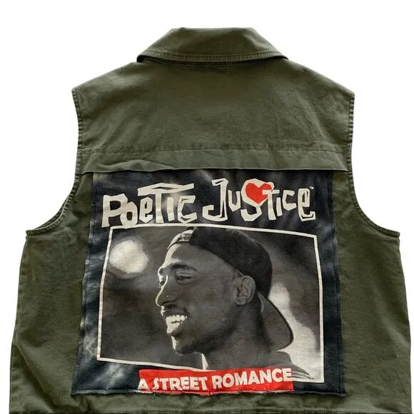 Via Penny Lane Reworked Apparel | 2Pac Poetic Justice Green Vest