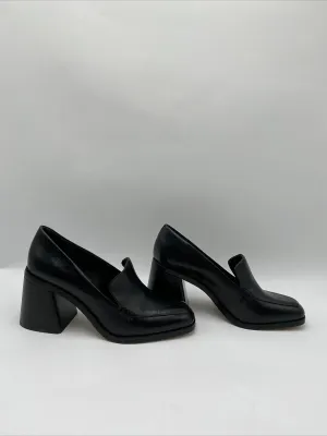 Vince Camuto Women's Segellis Heeled Loafer Clogs Black Size 10M - Very Good