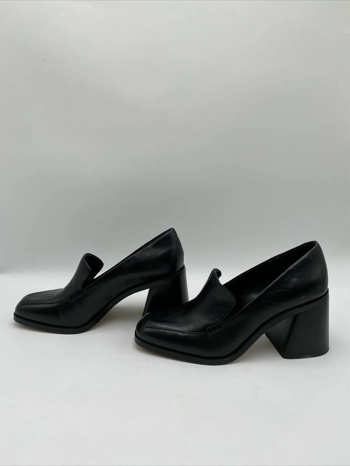 Vince Camuto Women's Segellis Heeled Loafer Clogs Black Size 10M - Very Good