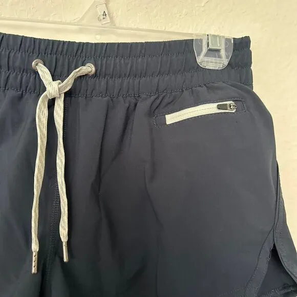 Vuori Women's Navy Shorts Summer Vacation Resort Active Outdoor Athleisure