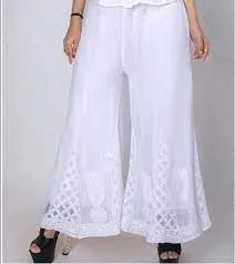 White Lucknowi Chikankari Sharara