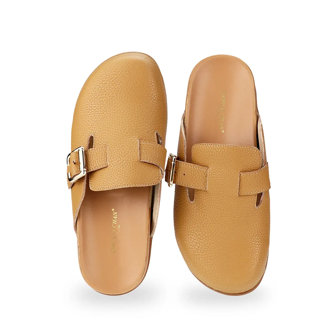 [Wide-Fit] Closed Toe Buckle Clog Sandals [Comfy Health Series]