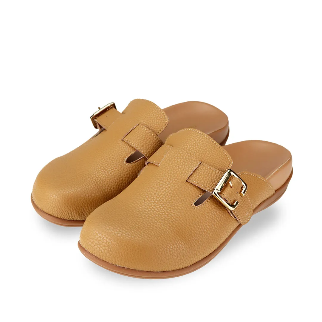 [Wide-Fit] Closed Toe Buckle Clog Sandals [Comfy Health Series]