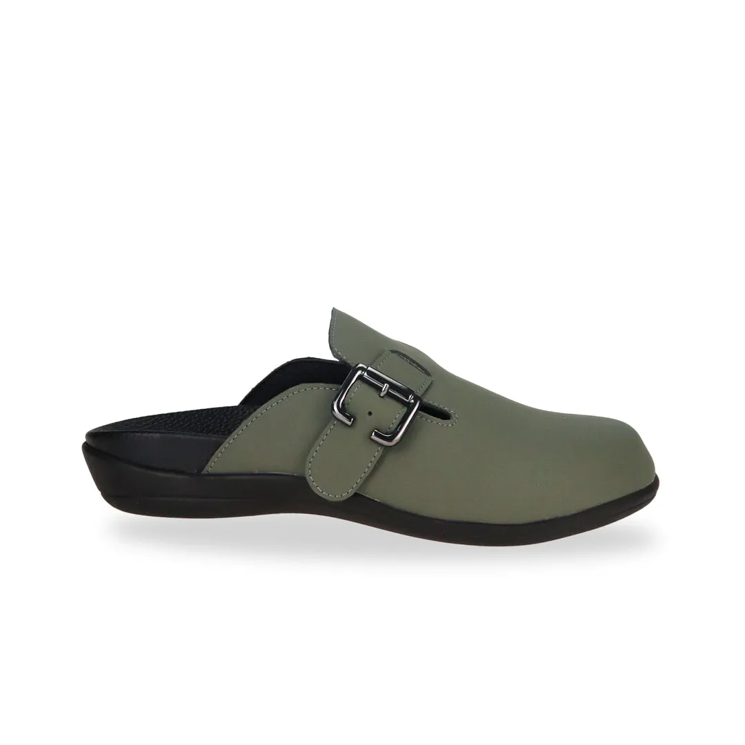 [Wide-Fit] Closed Toe Buckle Clog Sandals [Comfy Health Series]