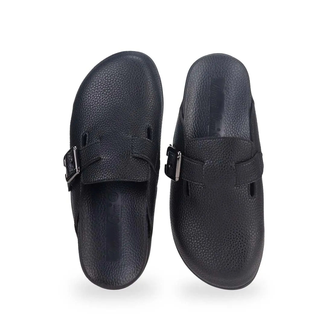 [Wide-Fit] Closed Toe Buckle Clog Sandals [Comfy Health Series]