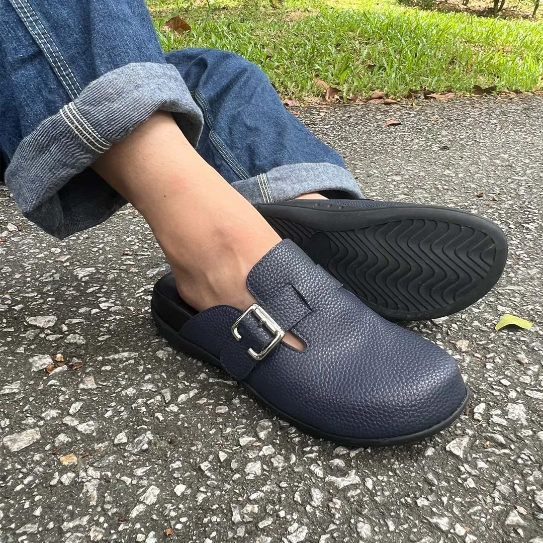 [Wide-Fit] Closed Toe Buckle Clog Sandals [Comfy Health Series]