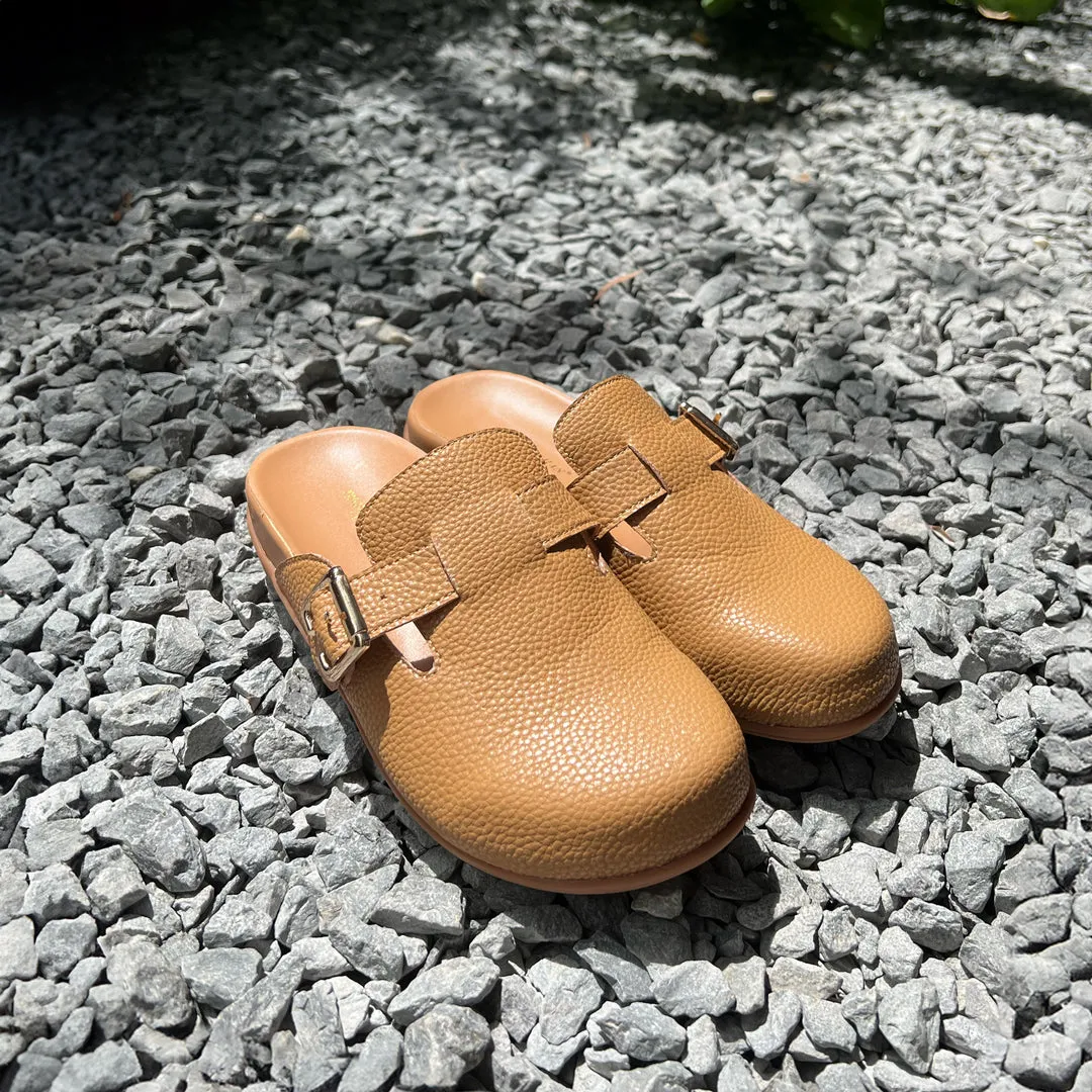 [Wide-Fit] Closed Toe Buckle Clog Sandals [Comfy Health Series]