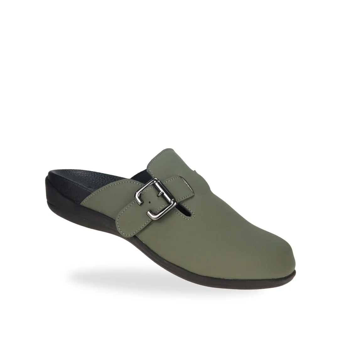 [Wide-Fit] Closed Toe Buckle Clog Sandals [Comfy Health Series]