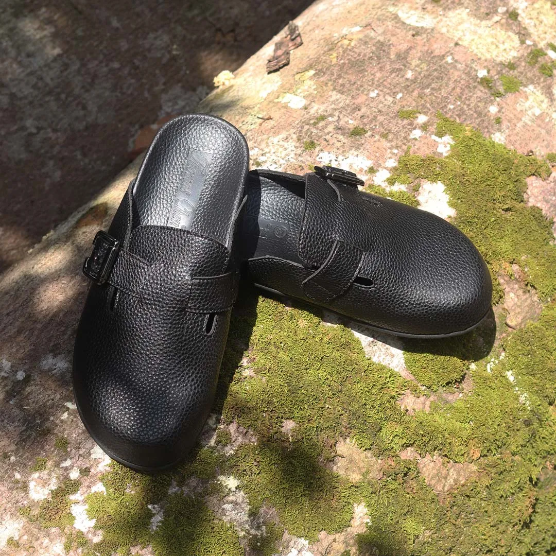 [Wide-Fit] Closed Toe Buckle Clog Sandals [Comfy Health Series]