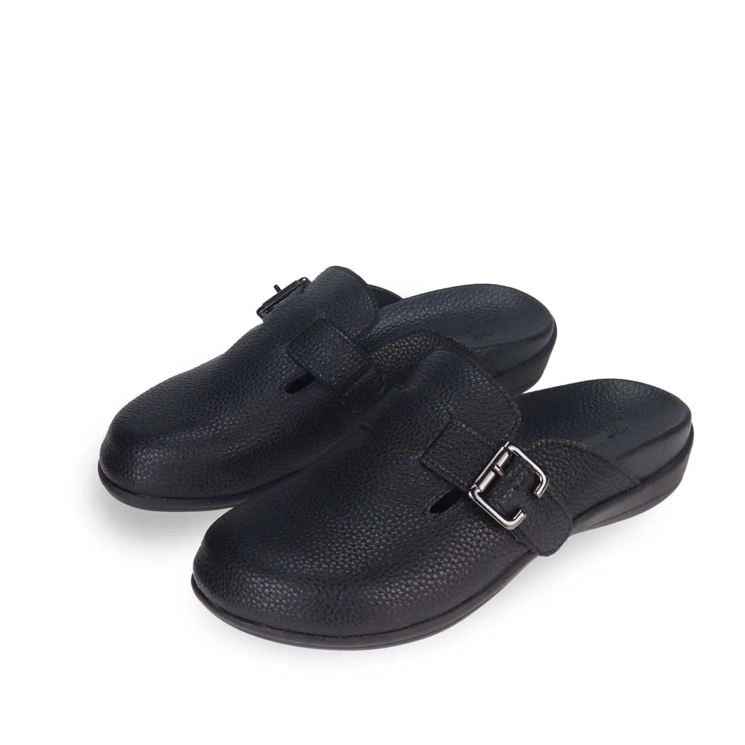 [Wide-Fit] Closed Toe Buckle Clog Sandals [Comfy Health Series]