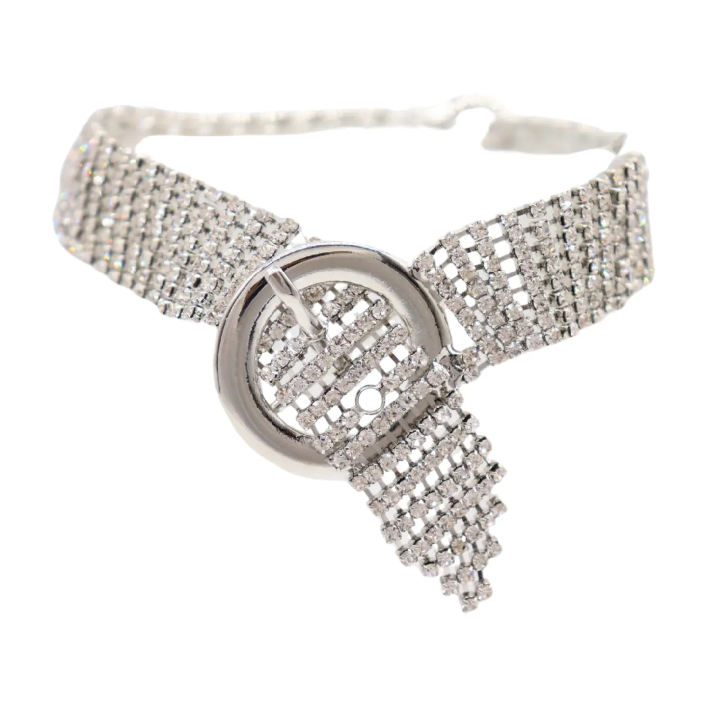 Women Silver Metal Chain Boot Bracelet Anklet Shoe Bling Buckle Charm