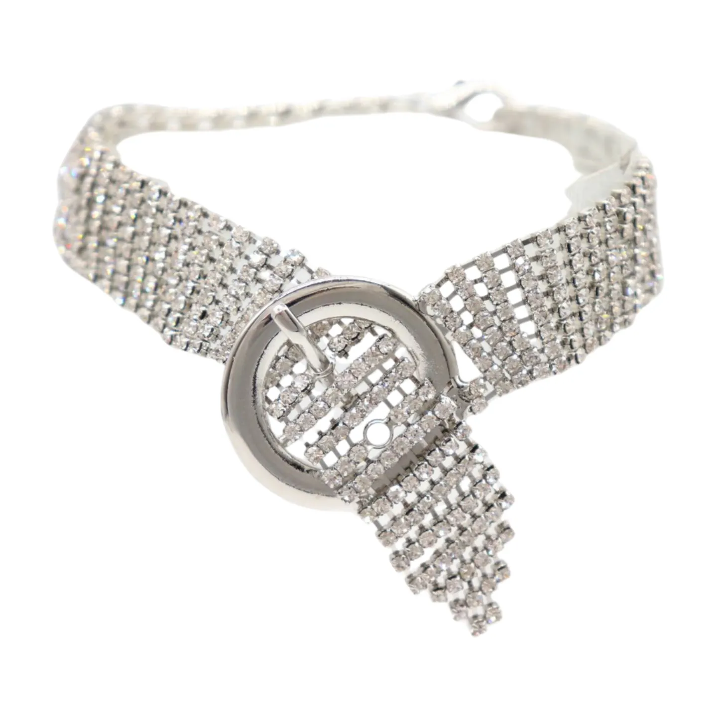 Women Silver Metal Chain Boot Bracelet Anklet Shoe Bling Buckle Charm