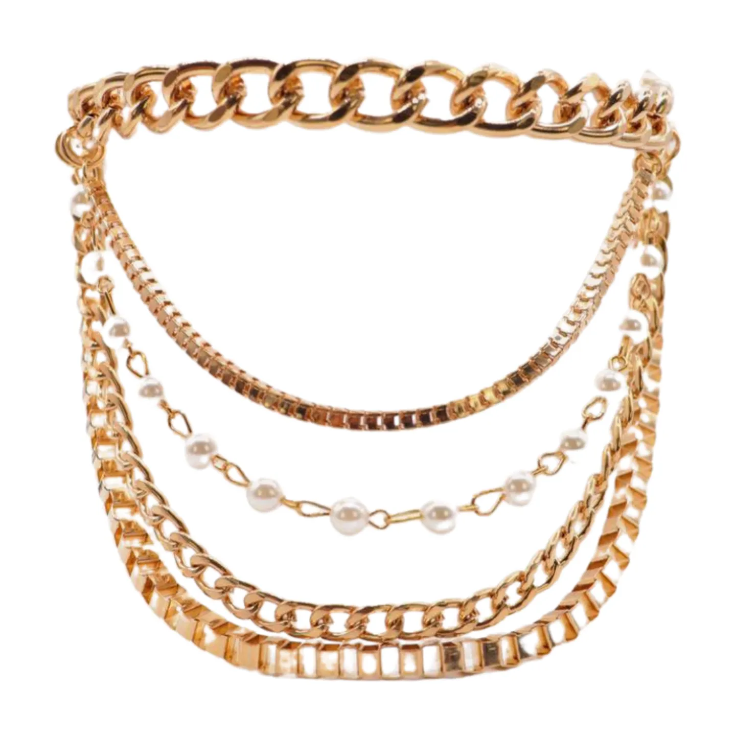 Women Silver Metal Chain Boot Bracelet Anklet Shoe Bling Buckle Charm